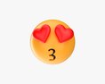 Emoji 001 Kissing With Heart Shaped Eyes 3Dモデル