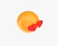 Emoji 001 Kissing With Heart Shaped Eyes Modèle 3d