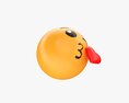 Emoji 002 Throwing A Kiss Modèle 3d