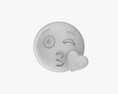 Emoji 002 Throwing A Kiss 3D 모델 