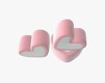 Marshmallows Candy Heart Shape 3D 모델 