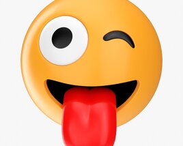 Emoji 006 Stuck-Out Tongue And Winking Eye Modèle 3D