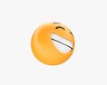 Emoji 009 White Smile With Eyes Closed 3D-Modell
