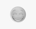 Emoji 009 White Smile With Eyes Closed Modello 3D