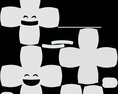 Emoji 011 White Smile With Eyes Closed 3Dモデル