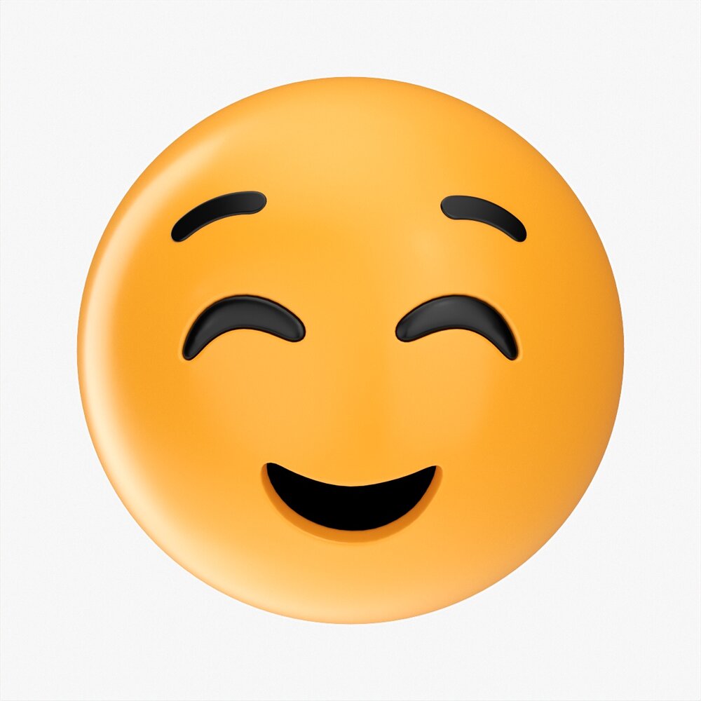 Emoji 012 Smiling With Eyes Closed 3Dモデル