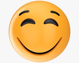 Emoji 013 Large Smiling With Eyes Closed Modèle 3D