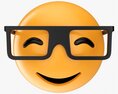 Emoji 015 Smiling With Glasses 3D-Modell