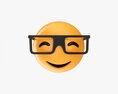 Emoji 015 Smiling With Glasses Modelo 3D