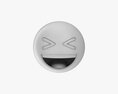 Emoji 018 White Smiling With Tighty Closed Eyes 3D 모델 