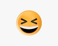 Emoji 019 White Smiling With Tighty Closed Eyes 3D модель