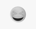 Emoji 019 White Smiling With Tighty Closed Eyes Modelo 3D