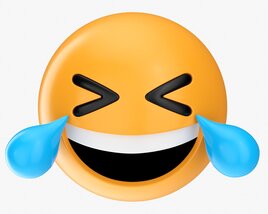 Emoji 021 White Smiling With Tears Modello 3D