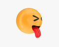 Emoji 025 Stuck-Out Tongue With Tighty Closed Eyes 3D 모델 