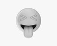 Emoji 025 Stuck-Out Tongue With Tighty Closed Eyes Modelo 3d