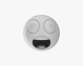 Emoji 026 Astonished With Big Eyes 3D-Modell