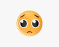 Emoji 028 Disappointed With Big Eyes 3D模型