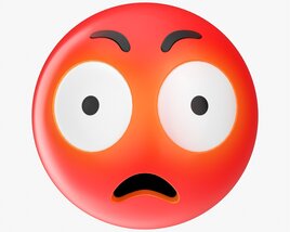 Emoji 033 Angry With Big Eyes 3D-Modell