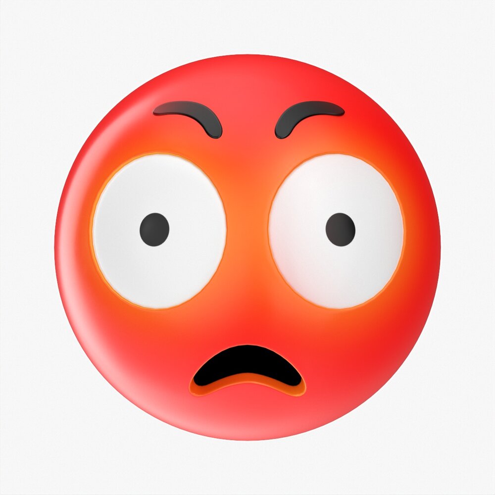 Emoji 033 Angry With Big Eyes 3D-Modell