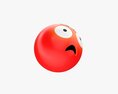 Emoji 033 Angry With Big Eyes 3D 모델 
