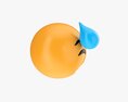 Emoji 037 Flushed With Cold Sweat 3d model