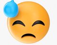 Emoji 039 With Cold Sweat Modello 3D