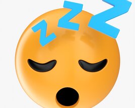 Emoji 040 Sleepy Modèle 3D