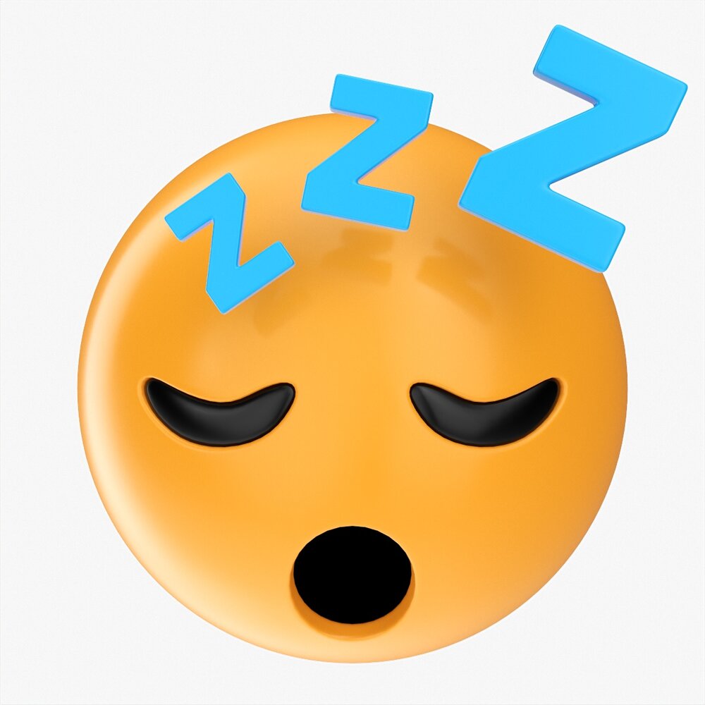 Emoji 040 Sleepy Modello 3D