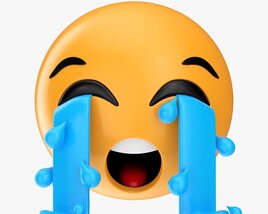 Emoji 041 Loudly Crying With Teardrops 3D model