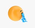 Emoji 041 Loudly Crying With Teardrops 3D-Modell