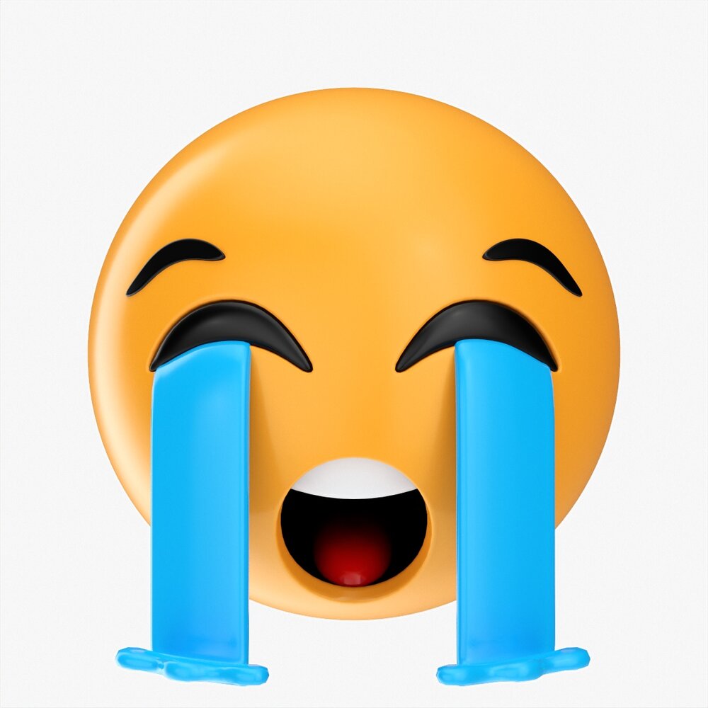 Emoji 042 Loudly Crying With Tears 3D模型