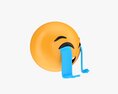 Emoji 042 Loudly Crying With Tears 3D 모델 