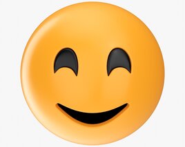 Emoji 043 Smiling With Smiling Eyes Modelo 3D