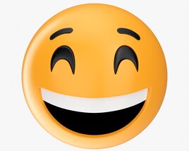 Emoji 046 Laughing With Smiling Eyes 3D-Modell