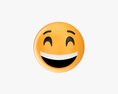 Emoji 046 Laughing With Smiling Eyes 3D 모델 