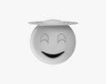 Emoji 047 Smiling With Smiling Eyes And Halo 3D-Modell