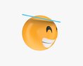 Emoji 048 Laughing With Smiling Eyes And Halo 3D-Modell