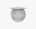 Emoji 048 Laughing With Smiling Eyes And Halo Modello 3D