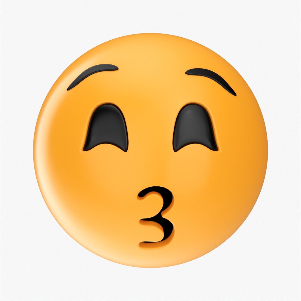 Emoji 050 Kissing With Smiling Eyes 3D model