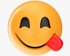 Emoji 051 Large Smiling With Smiling Eyes And Tongue 3D模型