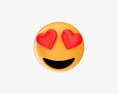 Emoji 052 Large Smiling With Heart Shaped Eyes Modelo 3d