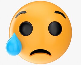 Emoji 053 Crying With Tear 3Dモデル