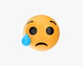 Emoji 053 Crying With Tear 3D-Modell