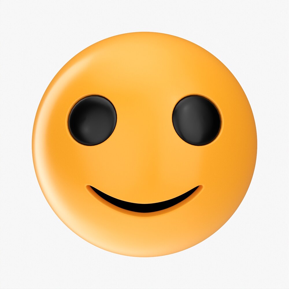 Emoji 054 Smiling 3D 모델 
