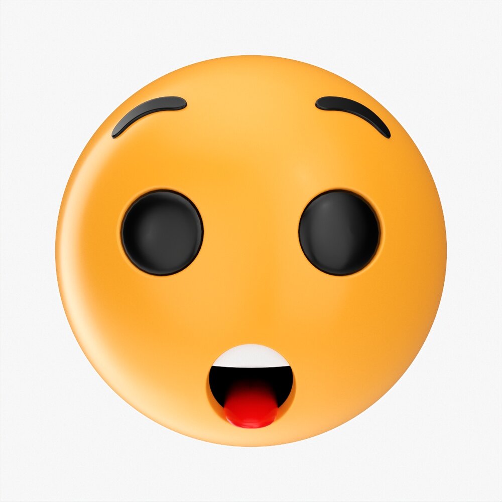 Emoji 059 Speechless With Teeth And Tongue 3D модель