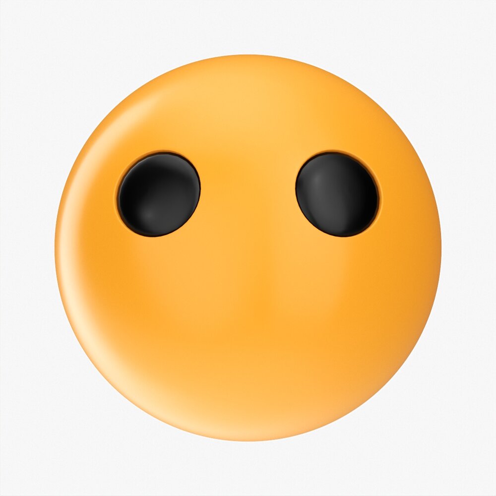 Emoji 062 Without Mouth Modello 3D