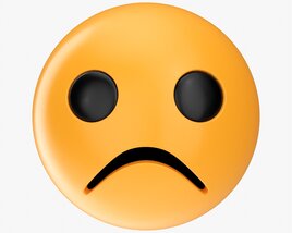 Emoji 067 Frowning 3D-Modell