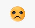 Emoji 067 Frowning 3Dモデル