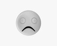 Emoji 067 Frowning Modèle 3d