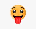 Emoji 069 Smiling With Stuck-Out Tongue 3D 모델 